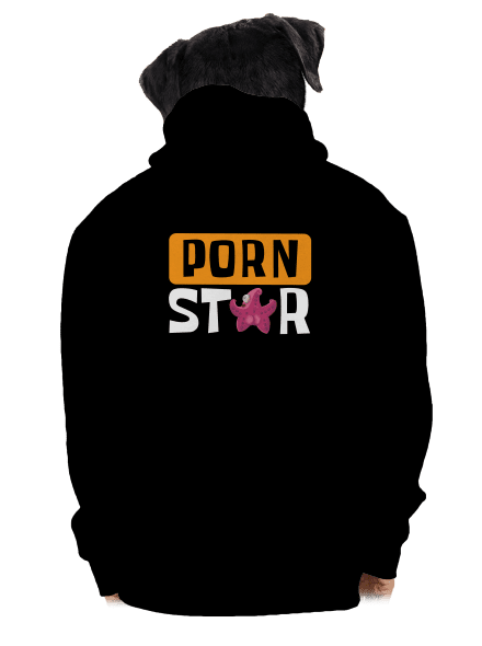 Porn star pánska mikina na zips Black