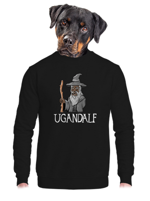 Ugandalf unisex mikina bez kapucne Black