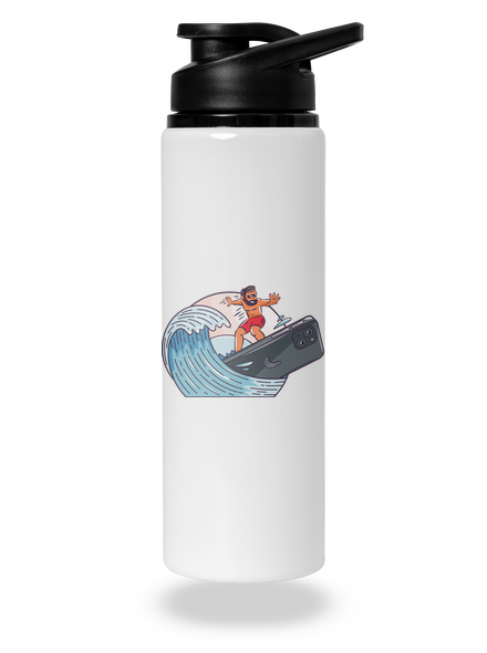 Som surfer flaša na vodu White