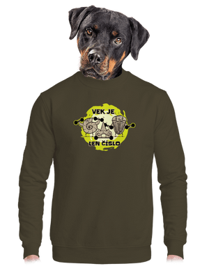 unisex mikina bez kapucne