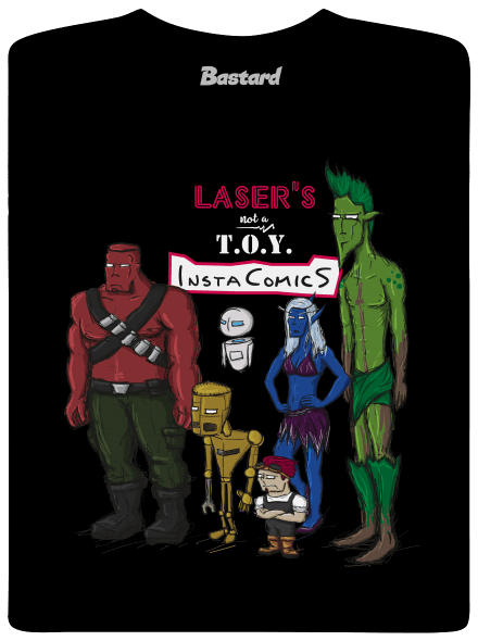 Laser's not a toy detské tričko Black