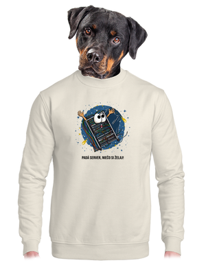 Padá server unisex mikina bez kapucne Off White