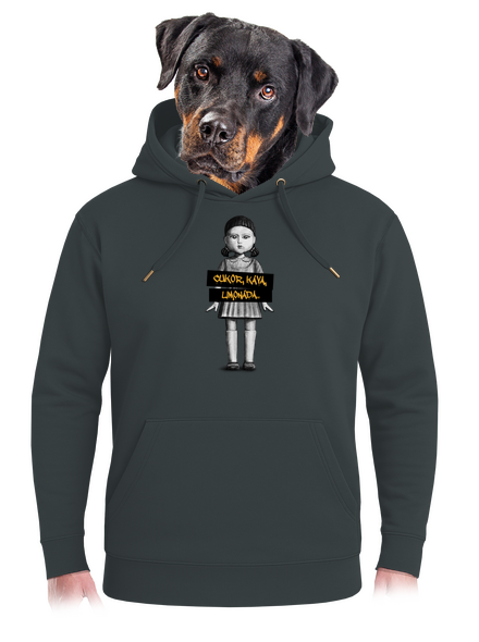 Cukor, káva, limonáda unisex mikina premium Charcoal
