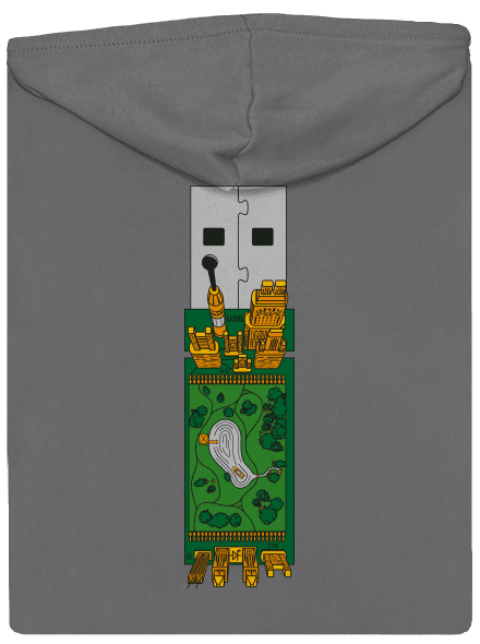USB city dámska mikina na zips Steel Gray