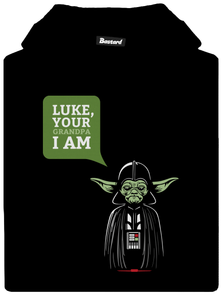 Mr. Yoda: Your grandpa I am detská mikina klokanka Black