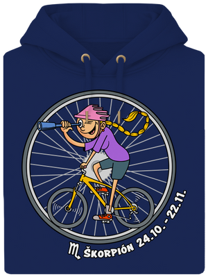 Cyklistický horoskop: Škorpión unisex mikina premium Navy