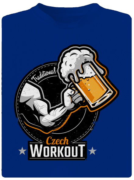 Czech workout pánske športové tričko Royal Blue Mal