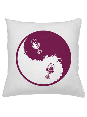 Jin Jang víno vankúš White