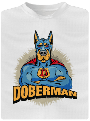 Doberman detské športové tričko White