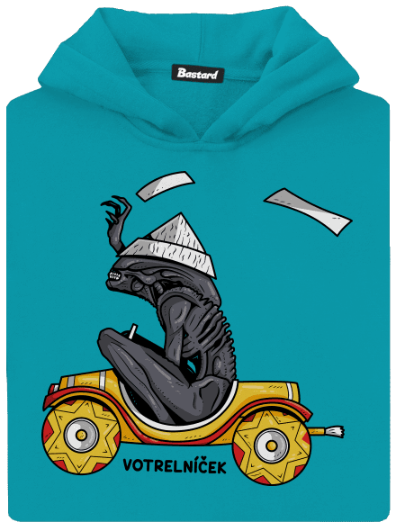 Votrelníček detská mikina klokanka Hawaiian Blue