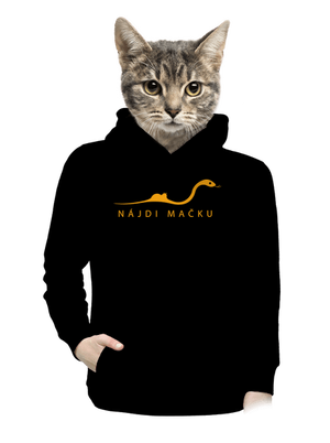 Nájdi mačku dámska mikina klokanka Black