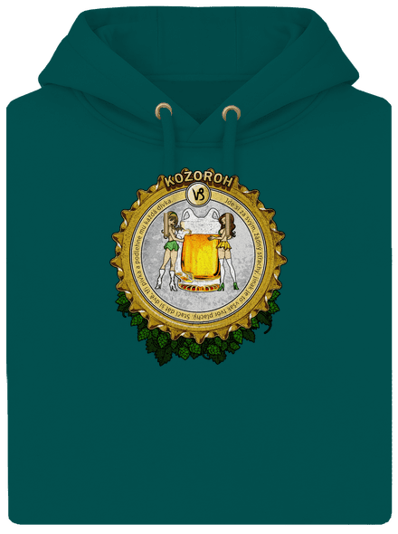 Pivný horoskop: Kozorožec unisex mikina premium Emerald Green