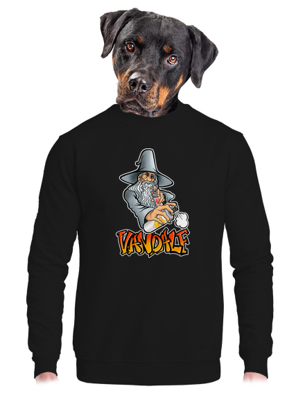 Vandalf unisex mikina bez kapucne Black