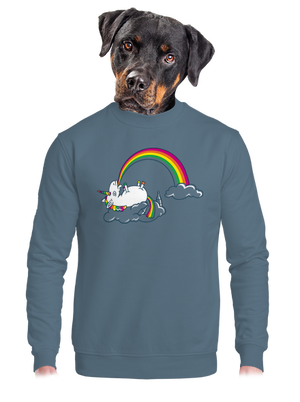 Tajomstvo dúhy unisex mikina bez kapucne Nordic Blue