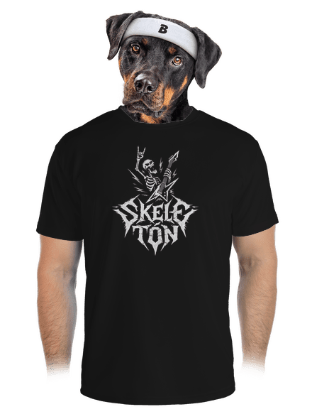Skeletón pánske športové tričko Black