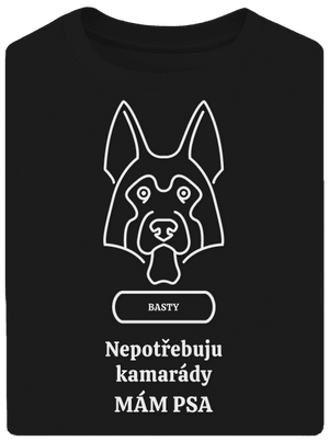 Nemôžem, mám psa unisex tričko oversized Black