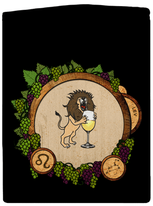 Vínny horoskop: Lev dámska mikina na zips Black