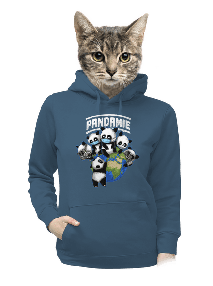Pandamie dámska mikina klokanka Denim