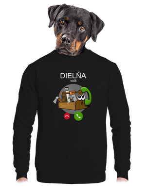 Dielňa volá unisex mikina bez kapucne Black