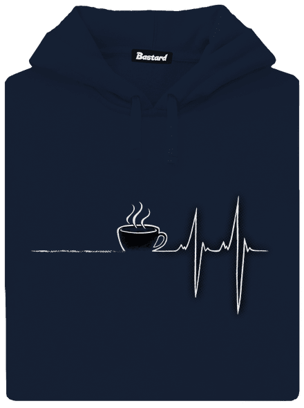 Coffee help pánska mikina klokanka Navy