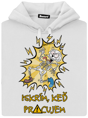 Iskrím dámska mikina klokanka White