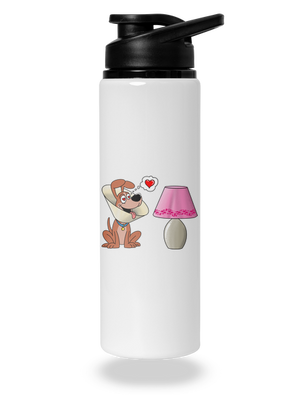 Zamilovaný pes flaša na vodu White
