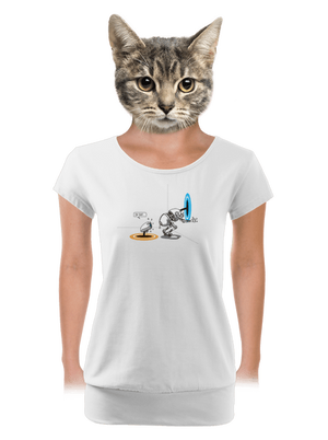 Portal dámske tričko s lemom White