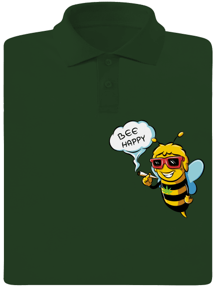 Bee happy pánska polokošeľa Bottle Green Mal