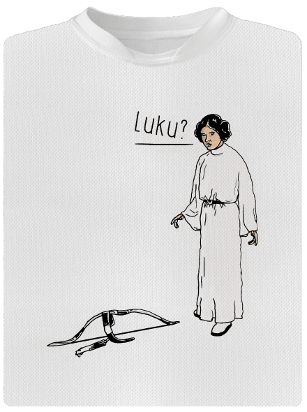 Luke a Leia pánske športové tričko White