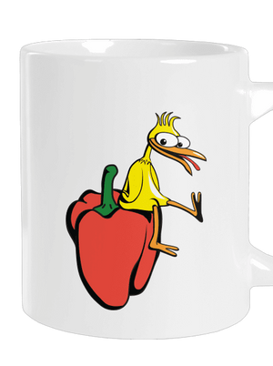 Kura na paprike veľký hrnček White