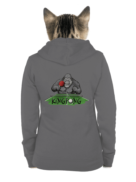King pong dámska mikina na zips Steel Gray