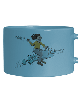 Oslobodenie hrnček makronka Blue Macaron