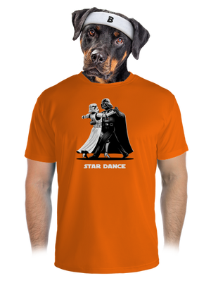 Star dance pánske športové tričko Neon Orange