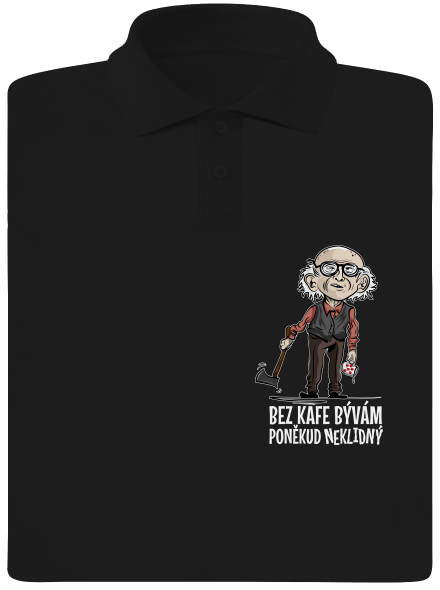 Neklidný bez kafe pánska polokošeľa Black