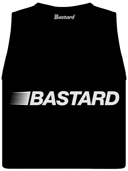Bastard v závodnom dámske tielko voľné Black
