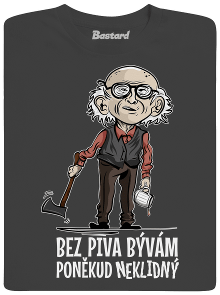 Neklidný bez piva pánske dlhý rukáv Dark Grey