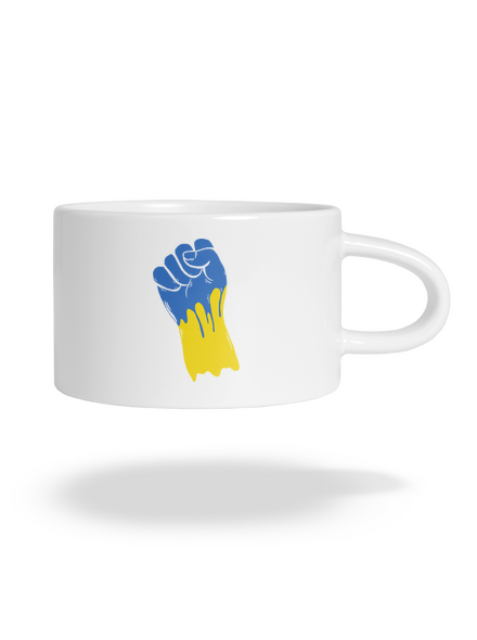 Ukrajina - Ruka hrnček makronka White