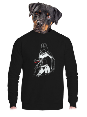 Mrs. Vader unisex mikina bez kapucne Black