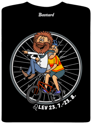 Cyklistický horoskop: Lev pánske tričko Black