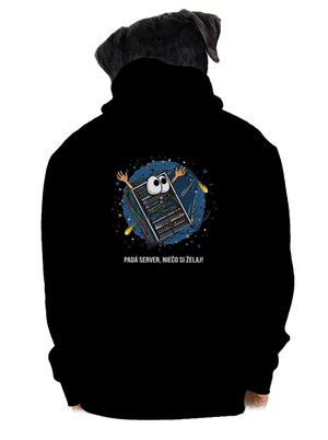 Padá server pánska mikina na zips Black