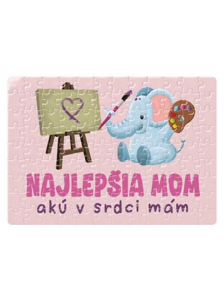 Najlepšia mom puzzle White