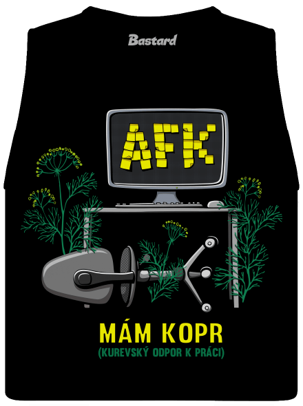 Mám kopr dámske tielko voľné Black