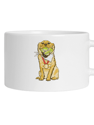 Zlatý retriever hrnček makronka White
