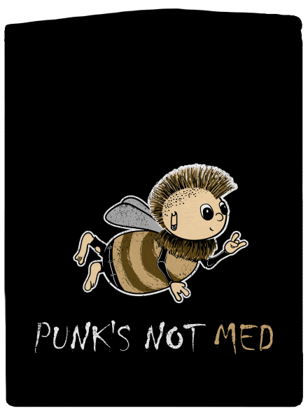 Punks Not Med pánska mikina na zips Black