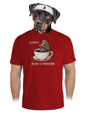 V presse pánske športové tričko Red Mal