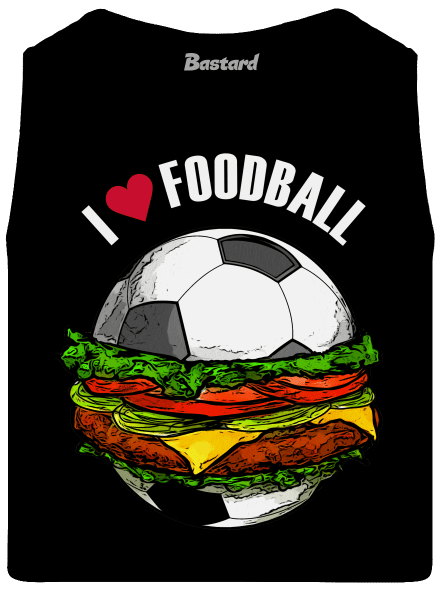 Foodball pánske tielko Black