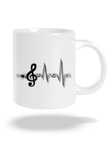 Žijem muzikou veľký hrnček White