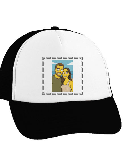 Simpsonovi z vlastnej fotky šiltovka truckerka Black cap
