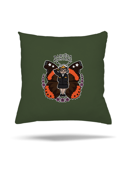 Babička admirál vankúš Olive Green