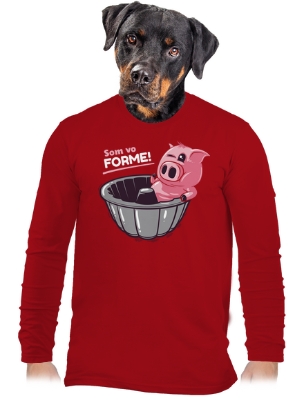 Vo forme pánske dlhý rukáv Red